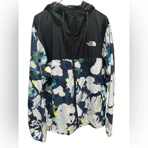 The North Face Men's Printed Flyweight 2.0 Hooded Full Zip Windbreaker